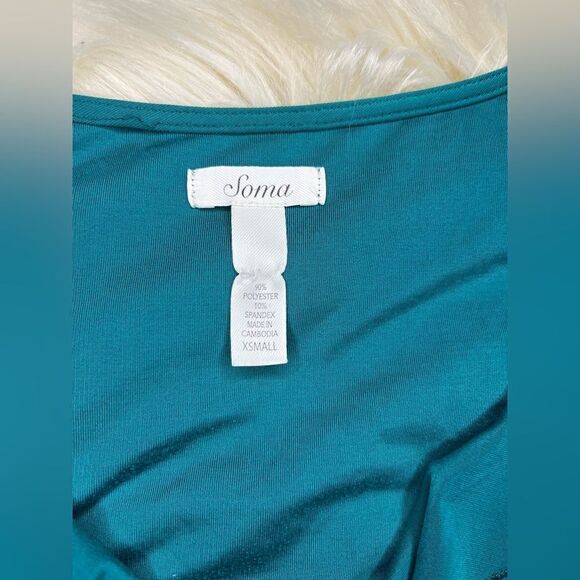 Soma ruffle front v neck sleeveless short dress sz XS - Picture 3 of 7